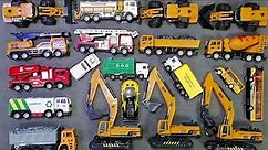 Mobil Truk Tronton Panjang Penuh Mainan Mobil Mobilan Excavator, Bulldozer, Truk Molen, Loader,
