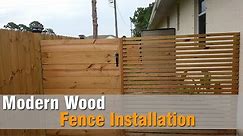 Modern Wood Fence Installation