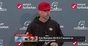 Kyle Shanahan addresses media at Championship Wednesday news conference