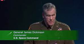 Gen. James Dickinson at MilSat Symposium 2023