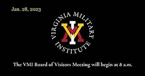 VMI Board of Visitors Jan. 28, 2023 Meeting