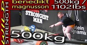 Benedikt Magnusson 500kg Deadlift World Record
