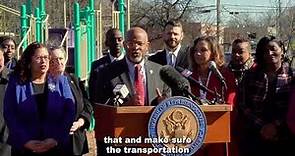 Congressman Glenn Ivey announces the Safe Streets for All grant in Prince George's County.