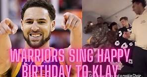Golden State Warriors Sing Happy Birthday To Klay Thompson On Team Plane After Win Vs 76ers | Klay