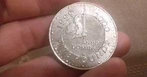 Millennium £5 coin 1999-2000 Anno Domini - What's it Worth?