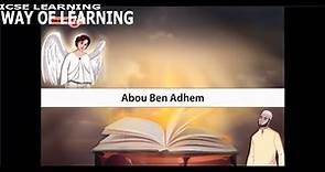 Abou Ben Adhem || Leigh Hunt || ICSE Treasure Trove || ICSE Poem || ICSE Learning || English Poem