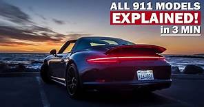 All 911 Models in 3 Minutes!! Understanding the Porsche 991.2 911 Range