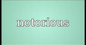 Notorious Meaning