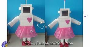 Como hacer un disfraz de robot para niña