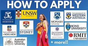 HOW TO APPLY TO EVERY UNIVERSITY IN AUSTRALIA !!