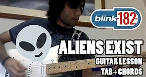 Blink-182 - Aliens Exist - Guitar lesson with TAB and chords - HQ Sound