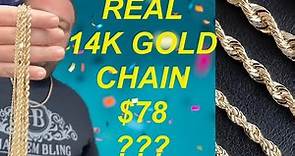 Cheapest REAL Gold You Can Find! Real 10k 14k Gold Chains - Harlembling Hollow Rope Chains Review