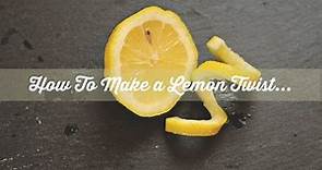 How To Make a Lemon Twist | Food & Drink | Jenny On The Spot