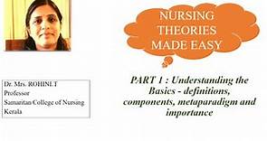 Nursing Theories Made Easy: Part 1 (Basics, Components, Metaparadigm, Importance)