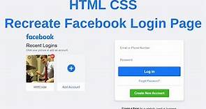 How to Create the Facebook Login Page with HTML CSS