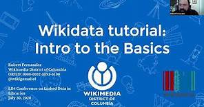 2020-July-30 Wikidata tutorial: introduction to the basics, Wikidata track (Fernandez)