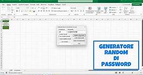 Generatore di password con Excel