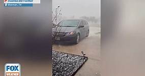 Hail falls in Sherman, Texas | Latest Weather Clips | FOX Weather