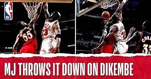 MJ Throws It Down On Dikembe | The Jordan Vault
