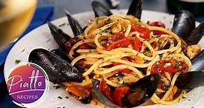 Seafood Pasta Recipe | SPAGHETTI with MUSSELS, White Wine and Tomatoes