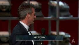 Spike Jonze winning Best Original Screenplay for "Her"