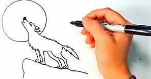 Cómo dibujar un Lobo paso a paso | Dibujo fácil de Lobo
