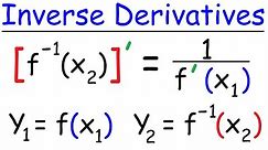 Derivatives of Inverse Functions | Calculus