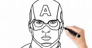 Como dibujar al Capitán América paso a paso - How to draw Captain America step by step