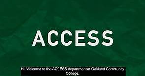 Introduction to ACCESS | Oakland Community College
