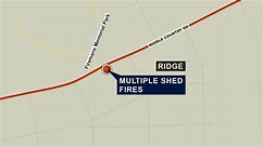 Officials: Multiple sheds go up in flames in Ridge