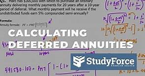 Calculating Deferred Annuities