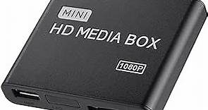 1080P Full-HD Digital Media Player, HDMI/AV/VGA Output, 7.1 Surround Sound, HDMI Media Player with Remote Control, 1080P HDMI TV Media Player for USB MMC RMVB MP3 AVI MKV(US Plug)