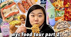 What to Eat in New York City! NYC Food Tour Part 2 (street food, boba, noodles, dumplings & more)