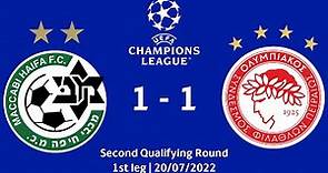 Maccabi Haifa vs Olympiacos | 1-1 | UEFA Champions League 2022/23 Second qualifying round, 1st leg