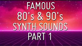 Famous synth sounds of the 80's and 90's Part 1 (CMI, Yamaha DX7, Korg M1, Roland D-50, TX81Z,...)