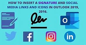 How to insert a signature and social icons in your Outlook email.
