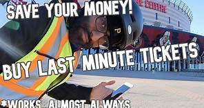 HOW TO SAVE MONEY BUYING LAST MINUTE TICKETS!