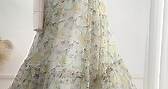 Making a puff sleeves floral print organza long dress #dresses #Fashion #wedding #bridalgown #promdresses | Miss Jophiel