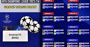 UEFA Champions League 2023/2024 - Group Stage Draw UCL FIXTURES 2023/24