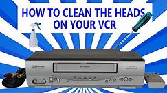 HOW TO CLEAN THE HEADS ON YOUR VCR - VHS PLAYER WON'T PLAY - BAD FUZZY PICTURE HOW TO FIX OR REPAIR