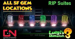 Luigi's Mansion 3 All 5F Gem Locations - RIP Suites Gems