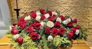 How To Make Casket Spray Arrangement With Roses