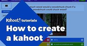 How to create a kahoot - tutorial