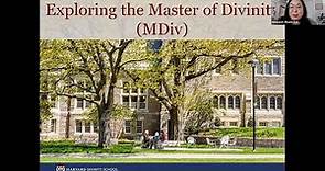 Exploring the Master of Divinity Degree | Harvard Divinity School Admissions 2024