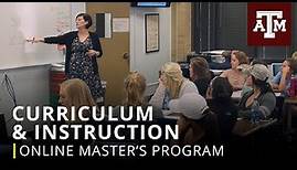 Online Master's Program: Curriculum & Instruction