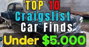 TOP 10 Craigslist Classic Cars For Sale By Owner Under $5.000 (Restoration Edition)