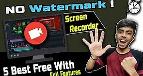 TOP 5 Free Screen Recorder For PC No WATERMARK !!2020 Latest Computer Recorder