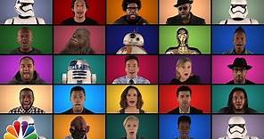 Jimmy Fallon, The Roots & "Star Wars: The Force Awakens" Cast Sing "Star Wars" Medley (A Cappella)