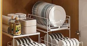【慢慢家居】雙層廚房可抽拉碗盤瀝水架下水槽收納架 (2款任選) | 電器架/微波爐架 | Yahoo奇摩購物中心