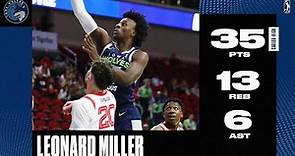 Leonard Miller Records Career-High 35 PTS & 13 REB In Monster Double-Double!